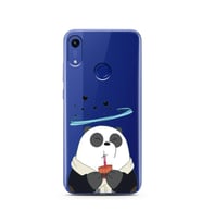 Panda Tasarımlı Süper Şeffaf Silikon Telefon Kılıfı Huawei Honor 8A
