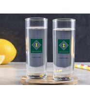 BK Gift Kişiye Özel Renkli Baskılı Osmaniye Tasarımlı Turistik İkili Vodka Bardağı-1 (Beyaz)