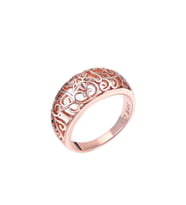 Çiçek Desenli Yüzük 18 K Kırmızı Altın Kaplama Altın / Dore-8 (48mm)