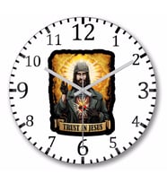Trust in Jesus  Walking Dead Duvar Saati Bombeli Gercek Cam