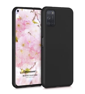 Microsonic Matte Silicone Oppo A52 Kılıf Siyah