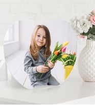 BK Gift Kişiye Özel Fotoğraflı Kristal Kalp Çerçeve