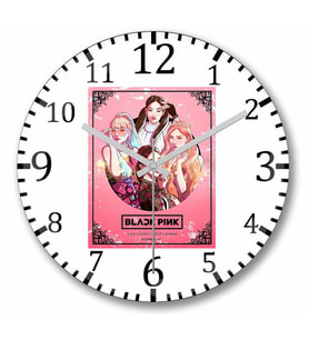 BlackPink Jisoo Jennie Rosé Lisa Duvar Saati Bombeli Gercek Cam