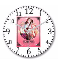 BlackPink Jisoo Jennie Rosé Lisa Duvar Saati Bombeli Gercek Cam