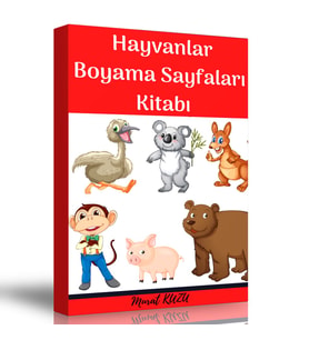 Hayvanlar Boyama Sayfaları Kitabı