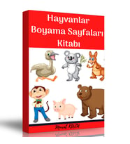 Hayvanlar Boyama Sayfaları Kitabı