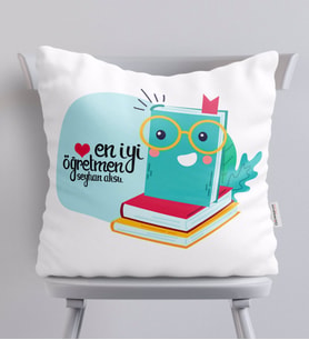 BK Gift Kişiye Özel En İyi Öğretmen Beyaz Yastık-9