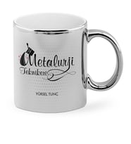 BK Gift Kişiye Özel Mesleki Metalurji Teknikeri Krom Kupa Bardak  1