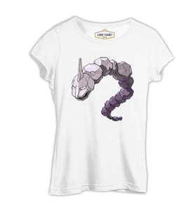 Pokemon - Onix Beyaz Kadın Tshirt