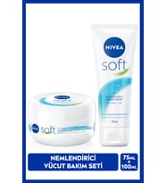 Soft Nemlendirici Bakım Kremi 100ml ve Soft Krem 75ml, El Yüz Vücut, E Vitamini, Yumuşak Cilt,Jojoba