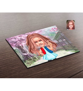 BK Gift Kişiye Özel Kız Çocuk Karikatürlü Ahşap Puzzle-17