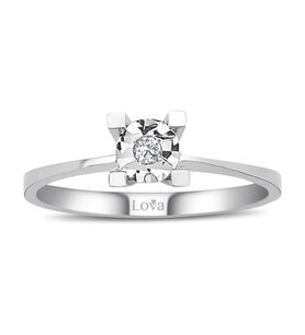 Lova 0,40 Karat Efektli Pırlanta Tektaş Yüzük - 1040107