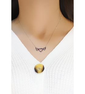 Kalp Model Hayalet Gümüş Kolye
