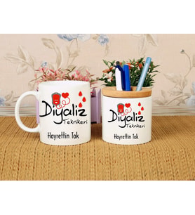 Diyaliz Teknikeri Kupa Bardağı ve Kalemliği (Model 1)