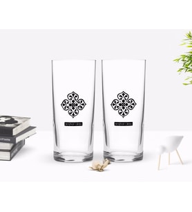 BK Gift Kişiye Özel Renkli Baskılı İsimli Tasarımlı İkili Rakı Bardağı Seti-119 (Beyaz)