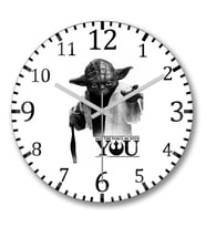May The Force Be With You Duvar Saati Bombeli Gercek Cam