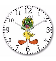 Creepy Reptilian Tweety  Duvar Saati Bombeli Gercek Cam