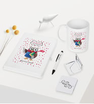 BK Gift Kişiye Özel Tarih Öğretmeni Temalı Beyaz Defter Kalem Kupa Ayna Seti