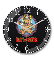 King Bowser Super Mario Classica Fanart  Duvar Saati Bombeli Gerc