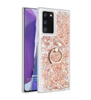 Microsonic Samsung Galaxy Note 20 Kılıf Glitter Liquid Holder Gold