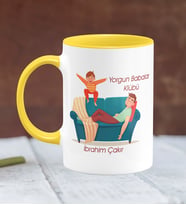 BK Gift Kişiye Özel Babalar Günü Temalı Sarı Kupa Bardak 21341s