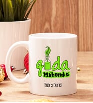 Gıda Mühendisine Hediye Beyaz Kupa Bardak