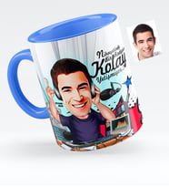 BK Gift Kişiye Özel Bay Radyocu Karikatürlü Mavi Kupa Bardak  1