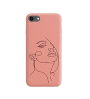 Iphone 8 Çizgi Tasarımlı Pudra Lansman Telefon Kılıfı