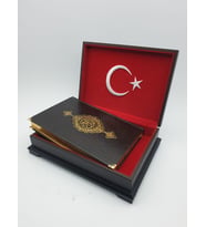 KİŞİYE ÖZEL HEDİYE BAYRAKLI KURANI KERİM RAHLE BOY