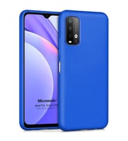 Microsonic Matte Silicone Xiaomi Redmi Note 9 4G Kılıf Mavi