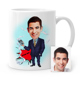 BK Gift Kişiye Özel Bay Muhasebeci Karikatür Beyaz Kupa Bardak  2