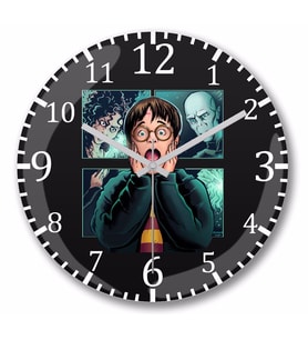 Harry Potter  Harry Alone  Duvar Saati Bombeli Gercek Cam