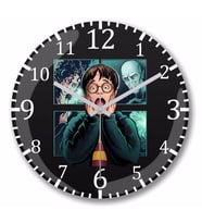 Harry Potter  Harry Alone  Duvar Saati Bombeli Gercek Cam