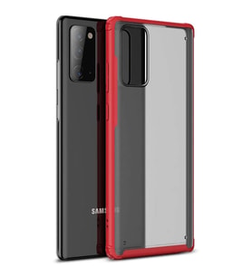 Microsonic Samsung Galaxy Note 20 Kılıf Frosted Frame Kırmızı
