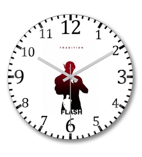 Flash Duvar Saati Bombeli Gercek Cam