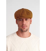 İtalyan Kasket Erkek Şapka Yün Kep-Camel