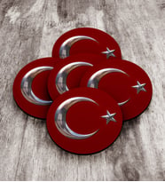 Türk Bayrağı Ahşap Rozet (5 Adet) 1