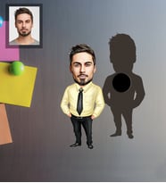 Kişiye Özel İş Adamı Karikatürlü Ahşap Magnet Bay-23