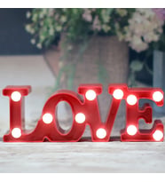 Işıklı Love Led Lamba (Pembe)
