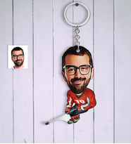 BK Gift Kişiye Özel Bay Hokey Oyuncusu Karikatür Anahtarlık