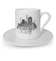 BK Gift Kişiye Özel City Tasarımlı Türk Kahvesi Fincanı  1