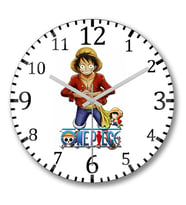 Luffy One Piece Duvar Saati Bombeli Gercek Cam