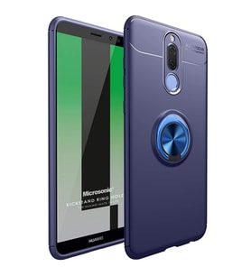 Microsonic Huawei Mate 10 Lite Kılıf Kickstand Ring Holder Lacivert