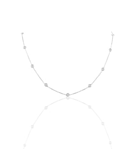 Söğütlü Silver Gümüş sıra taşlı 45 cm kolye
