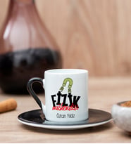 Fizik Mühendisi Siyah Türk Kahvesi Fincanı