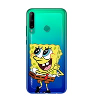 Süngerbob Tasarımlı Süper Şeffaf Silikon Telefon Kılıfı Huawei P40 Lite E