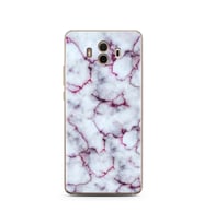 Mor Mermer Tasarımlı Süper Şeffaf Silikon Telefon Kılıfı Huawei Mate 10 Pro
