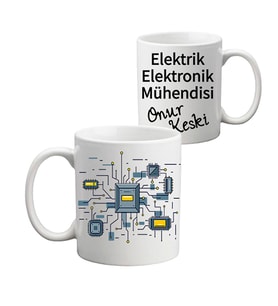 Elektrik - Elektronik Mühendisine Hediye İsimli Kupa Bardak