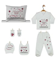 Pia Baby Gl 1951-08 İsme Özel Yastık Zıbın Set