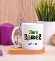 Bankacı Ahşap Altlıklı Beyaz Kupa Bardak